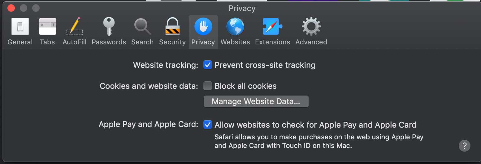 Mac os instructions image for privacy