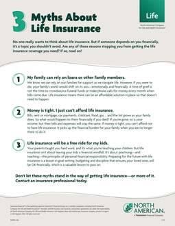 3 Myths About Life Insurance English Flyer