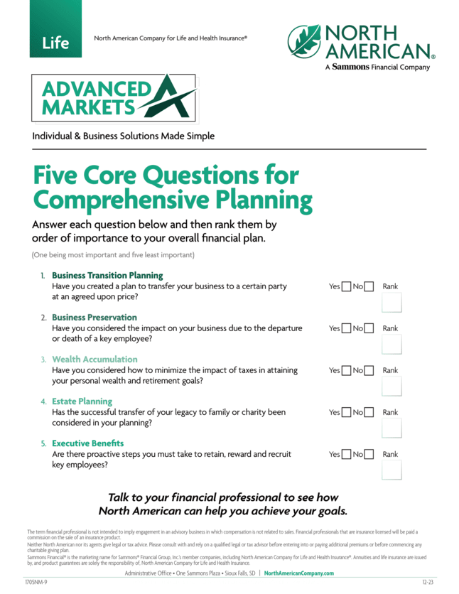5 Core Concepts Worksheet