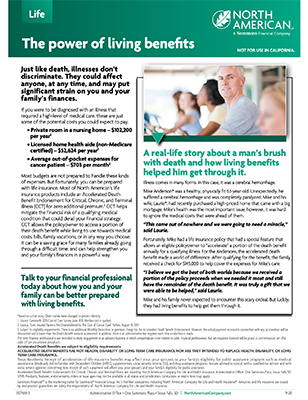Living benefits case study flyer North American