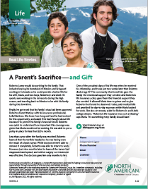 Parent's sacrifice and gift flyer