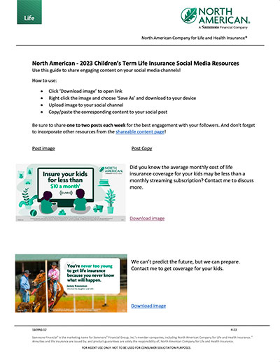 Children's Term Social Media Calendar