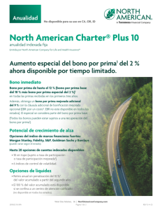 Charter Plus 10 premium bonus special flyer - Spanish