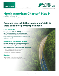 Charter Plus 14 premium bonus special flyer CA - Spanish