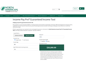 Income Pay Pro Guaranteed Income tool calculator