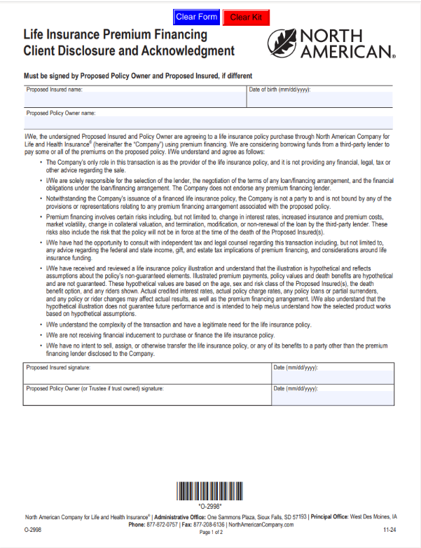 Client Disclosure & Acknowledgement